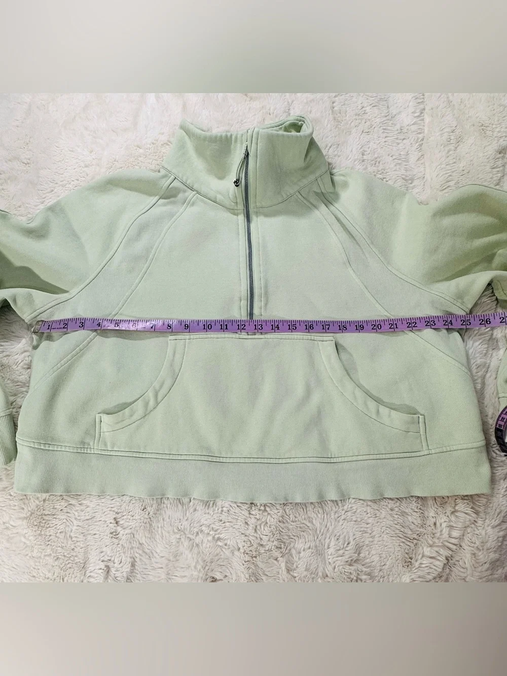 Lululemon Scuba Oversized 1/2 Half-Zip Hoodie  Mint Size XL/XXL Orangetheory